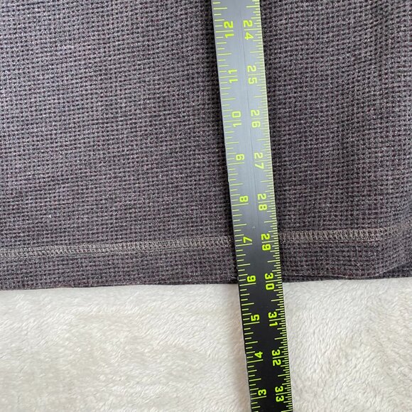 One Day Away Mens Quarter-Zip Pullover XXL Gray Waffle Knit 60% Cotton 40% Polye - Picture 6 of 7